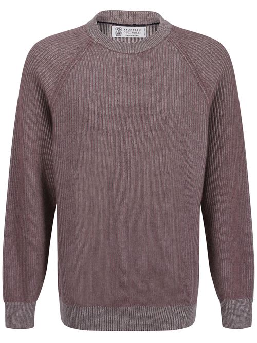 Mauve cashmere knit Brunello Cucinelli | M22700500CNW84